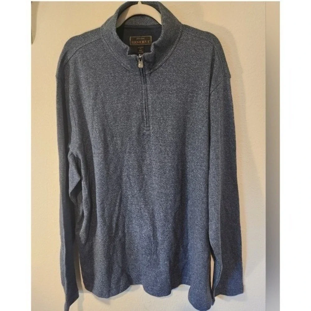 Jos. A. Bank Reserve Long Sleeve Traditional Fit Cotton 1/4 Zip Pullover NWT XXL